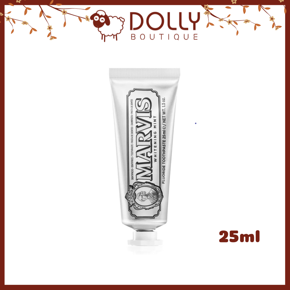 Kem Đánh Răng Marvis Whitening Mint Toothpaste 25ml - Trắng Răng