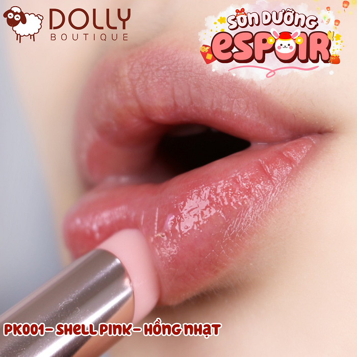 Son Dưỡng Có Màu Espoir Nowear Glow Lip Balm #PK001 Shell Pink ( Màu Hồng ) - 4.5g