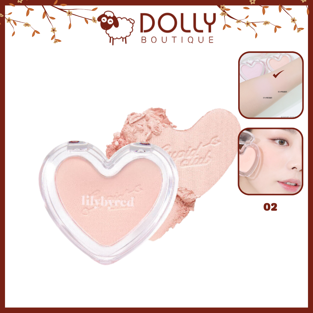 Phấn Má Hồng Lilybyred Luv Beam Blur Cheek Cupid Club #02 Blurry Peach (Hồng Cam Đào) - 4.3g