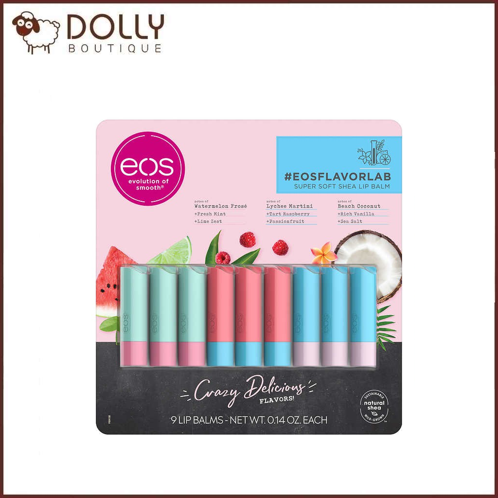 Son Dưỡng Môi Eos Flavor Lab Lip Balm super soft shea lip balm 4g - 1 Thỏi [ Tách Set ] - 10/2023