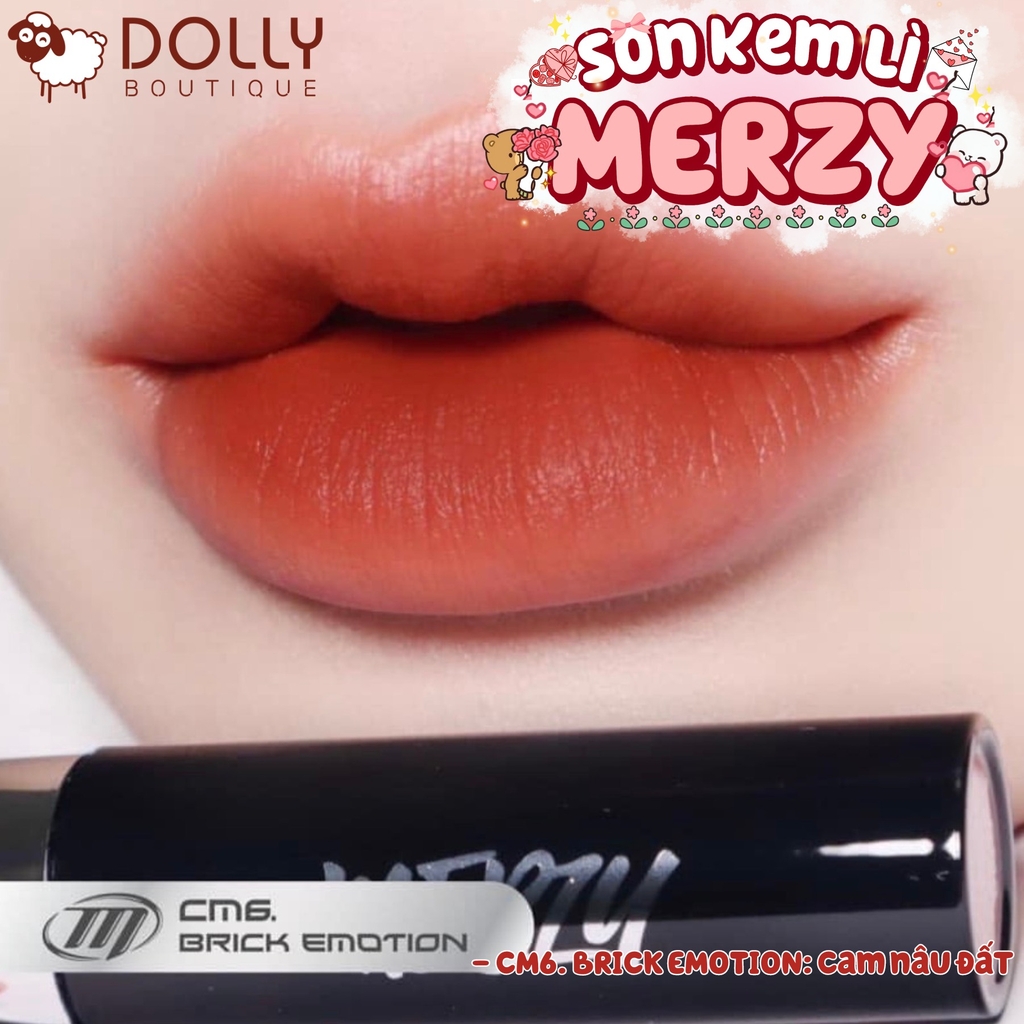 Son Kem Lì Merzy Cyber Mellow Tint #CM6 Brick Emotion (Màu Nâu Cam Đất) - 4g