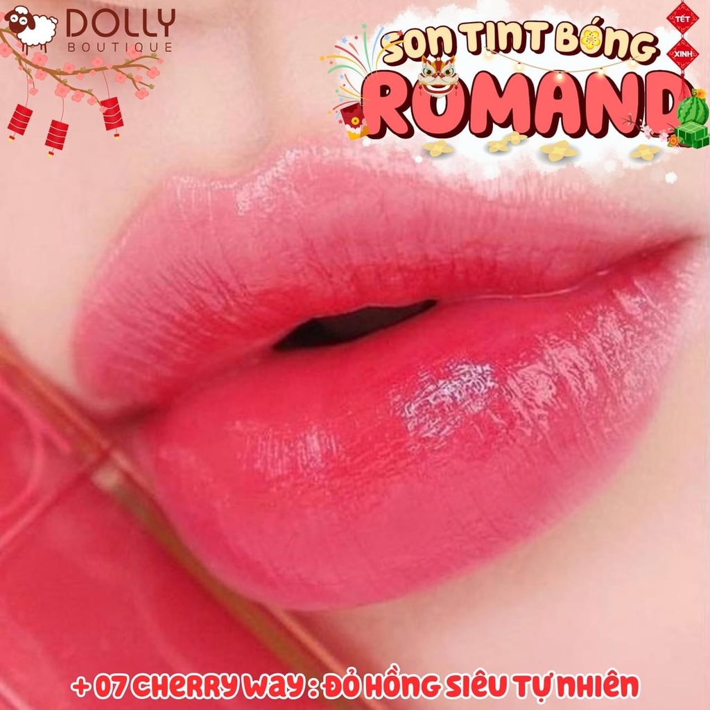 Son Tint Bóng Romand Dewyful Water Tint 07 Cherry Way Màu Đỏ Cherry