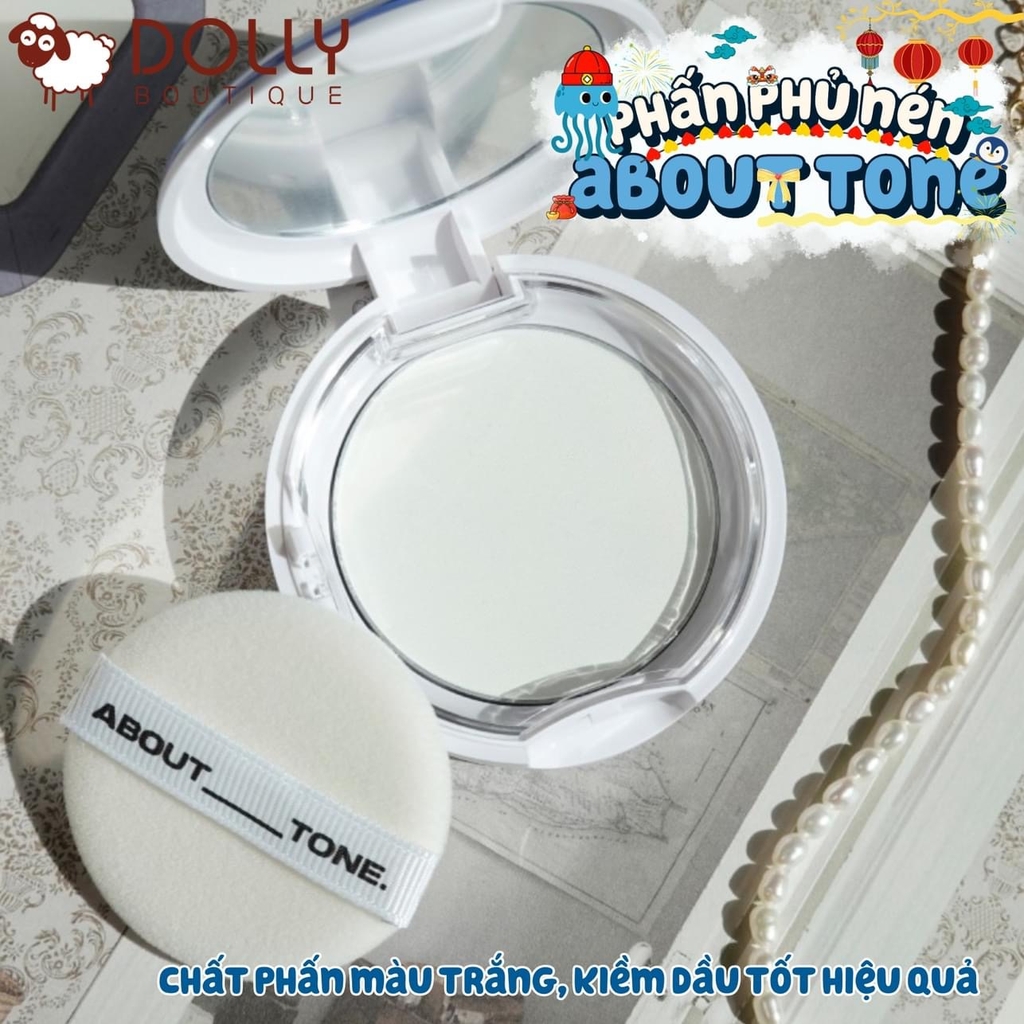 Phấn Phủ Dạng Nén Kiềm Dầu About Tone Air Fit Powder Pact - 8g