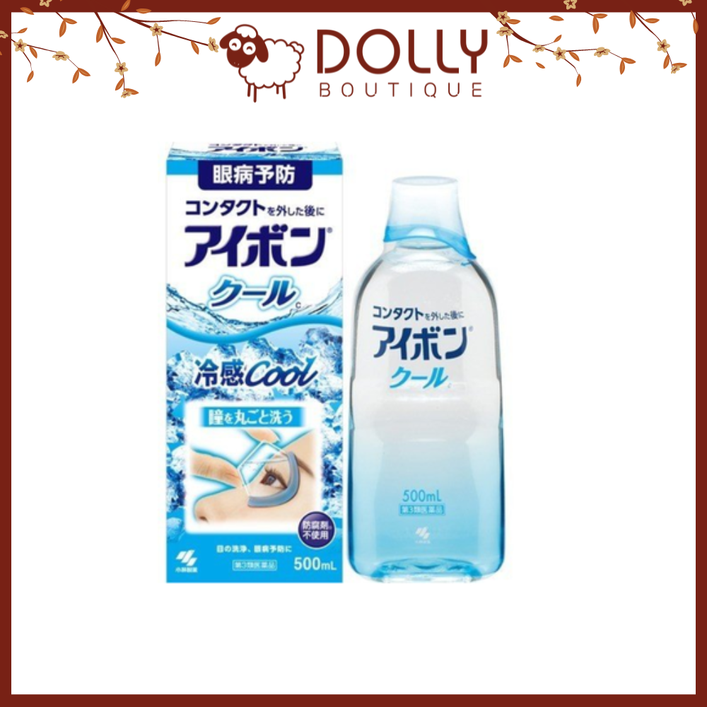 Nước Rửa Mắt Eyebon Kobayashi Màu Xanh Nhạt 500ml