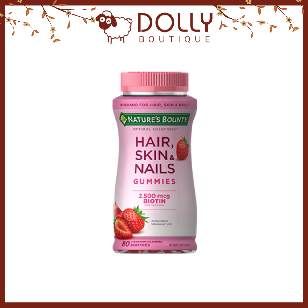 Kẹo Dẻo Nature's Bounty Hair Skin Nails Gummies - Vị Dâu Kẹo Dẻo Nature's Bounty Hair Skin Nails Gummies - Vị Dâu