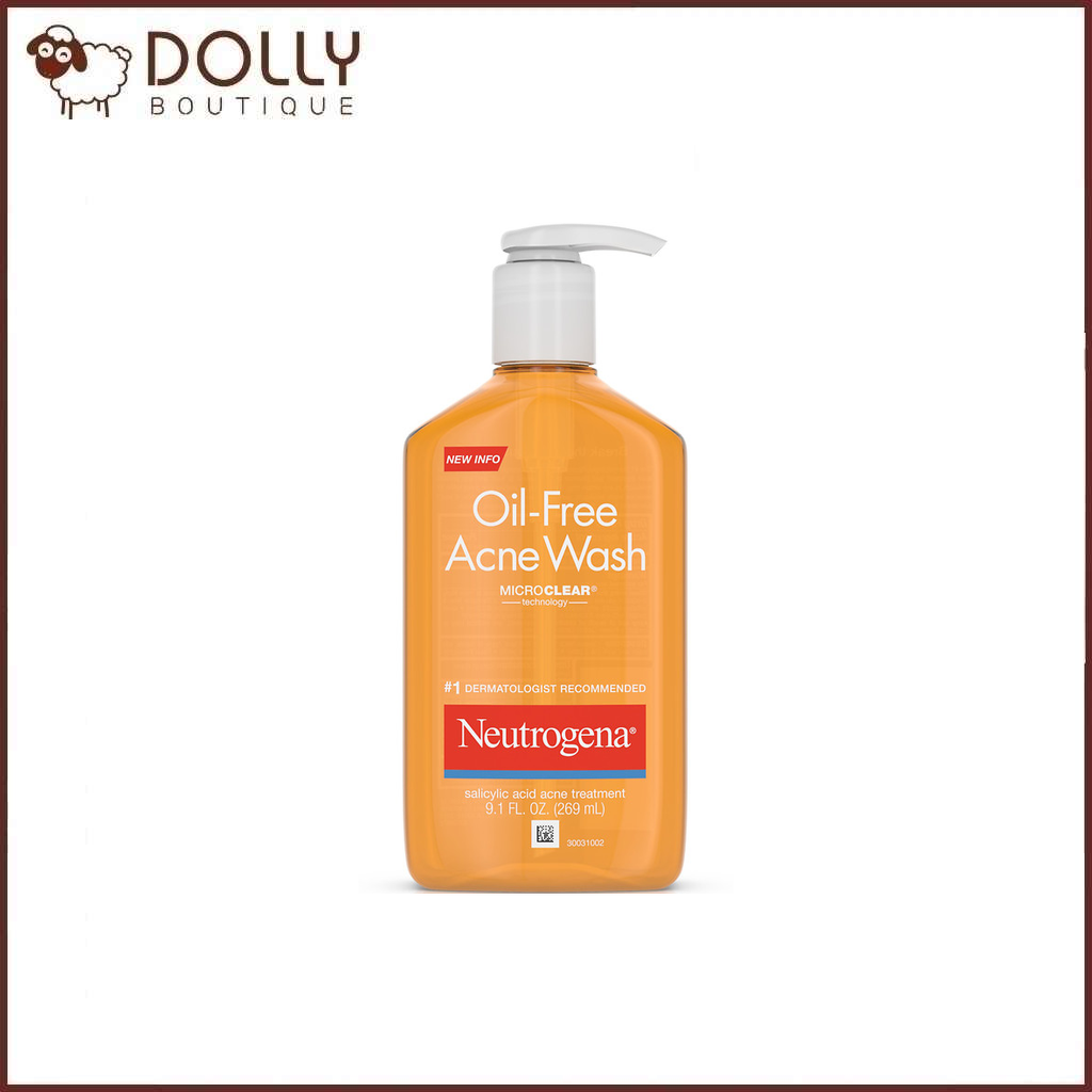 Sữa rửa mặt hỗ trợ ngừa mụn Neutrogena Oil-Free Acne Wash 269ml - Date 11/2022