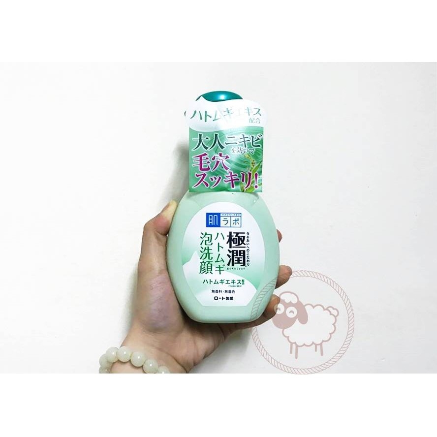 Sữa rửa mặt tạo bọt Hada Labo Gokujyun Hatomugi Bubble Face Wash