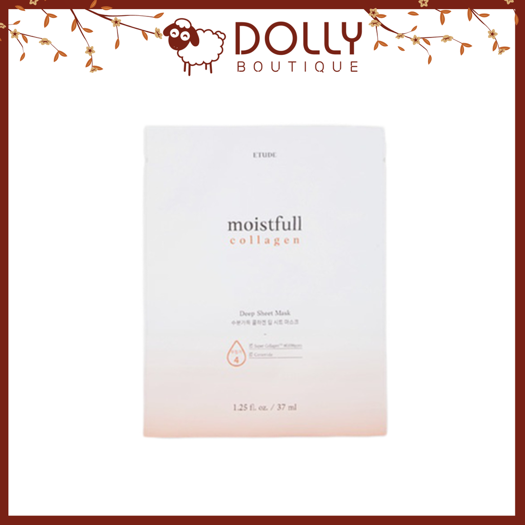 Mặt Nạ Giấy Etude House Moistfull Collagen Deep Sheet Mask 37ml - Creamide