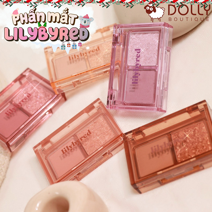 Bảng Phấn Mắt 2 Ô Siêu Xinh, Bền Màu Lilybyred Little Bitty Moment Shadow #05 Mellow Moment - 1,6g