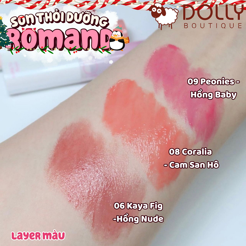 Son Dưỡng Có Màu Romand Glasting Melting Balm #09 Peonies (Hồng Sáng)- 3.5g