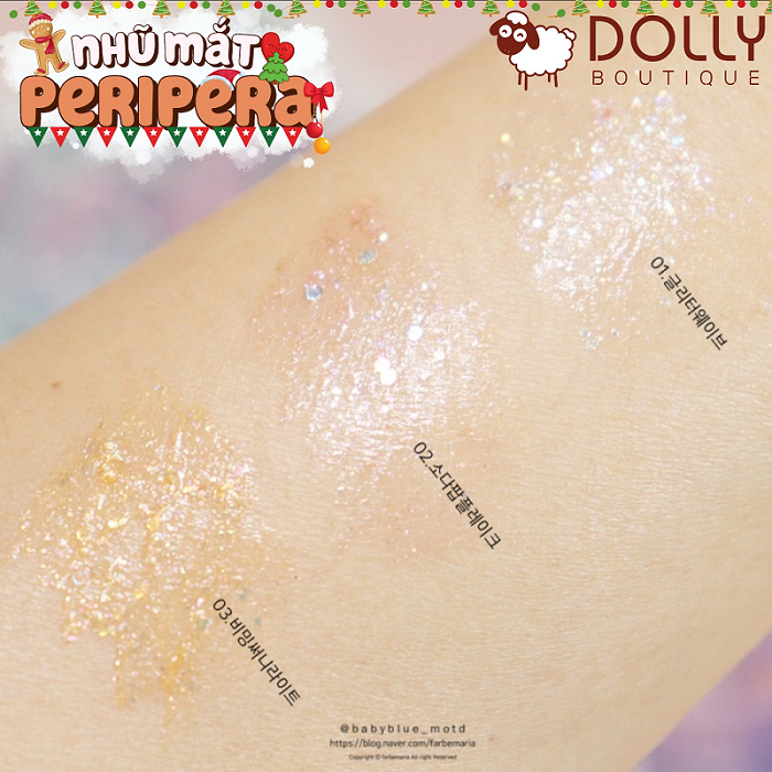 Nhũ Mắt Kim Tuyến Peripera Sugar Twinkle Liquid Glitter 02 Sodapop Flakes