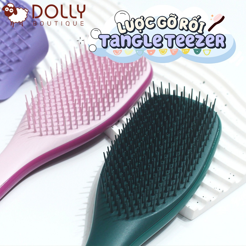 Lược Chải Tóc Ướt Giảm Gãy Rụng Tangle Teezer The Wet Detangling Hair Brush #Raspberry