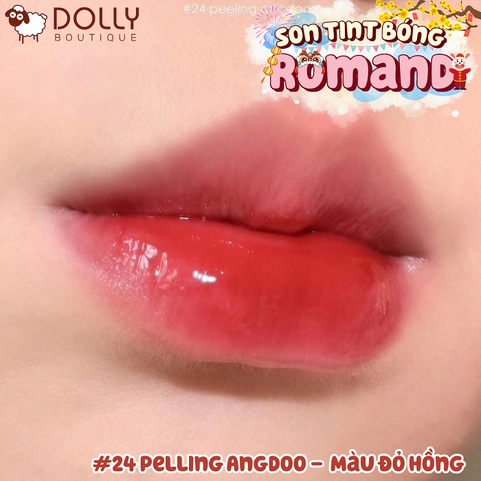 Son Tint Romand Juicy Lasting Tint #24 Peeling Angdoo (Màu Đỏ Hồng Nâu) - 5,5g