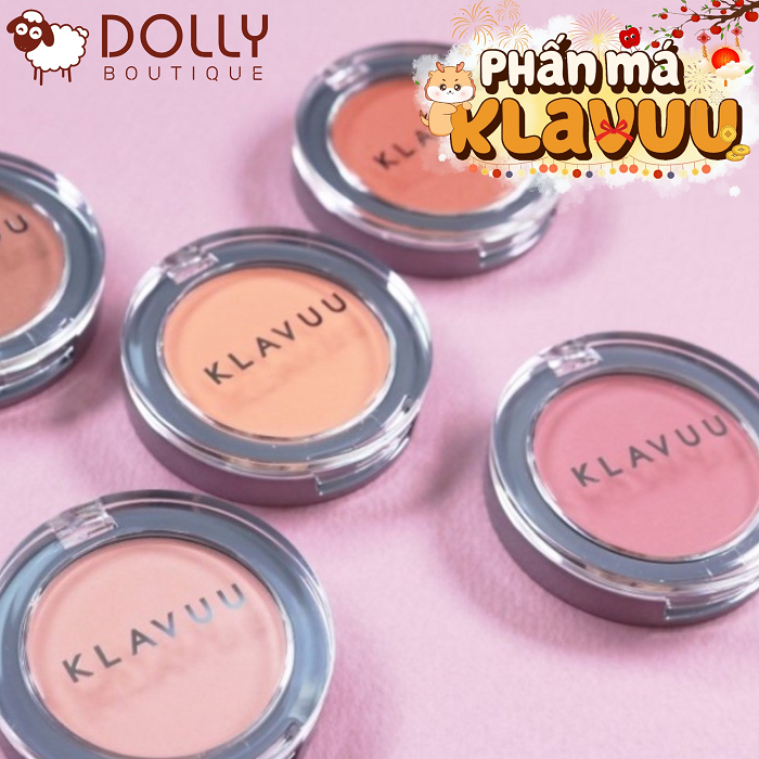 Phấn Má KLAVUU Urban Pearlsation Natural Powder Blusher - 02 Soft Peach (Cam Cháy)