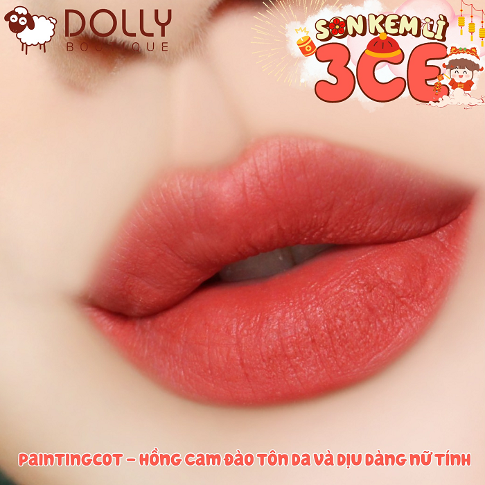 Son Kem Lì 3CE Hazy Lip Clay #Paintingcot 4g