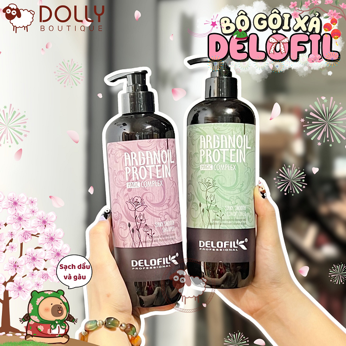 Dầu Gội Lẻ Delofil Silky Smooth Mềm Mượt Trị Gàu 800ml