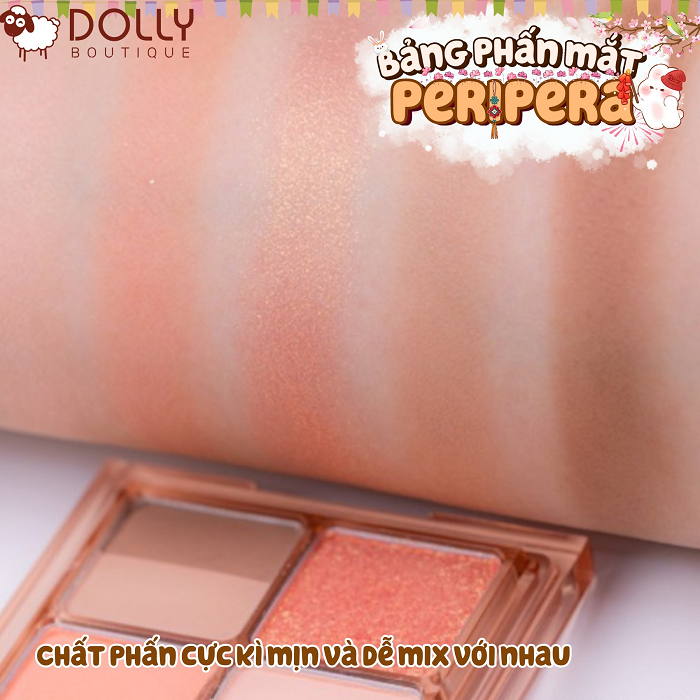 Phấn Mắt 4 Ô Peripera Ink Pocket Shadow Palette 6.4g #01 Fancy Spring Sunshine