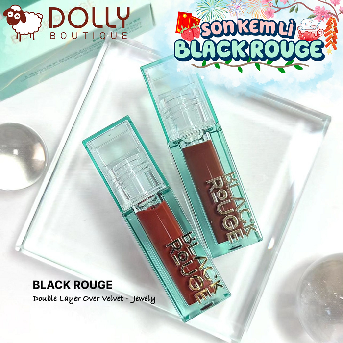 Son Kem Black Rouge Double Layer Over Velvet Ver 3 - Jewelry #DL17 Red Sapphire (Đỏ Hồng Trầm)