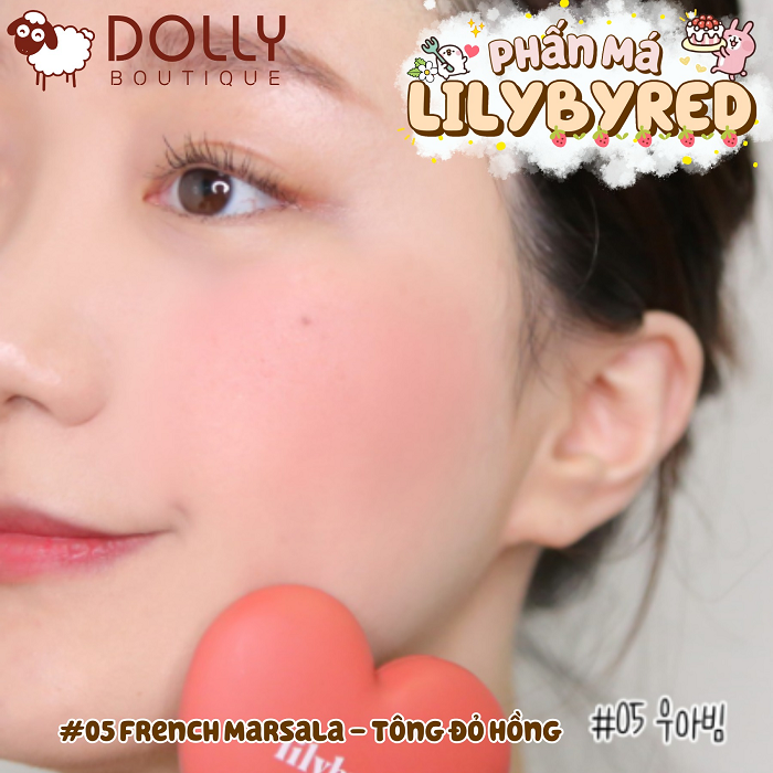 Phấn Má Hồng Lilybyred New Luv Beam Cheek #05 French Marsala (Đỏ Hồng) - 4.7g