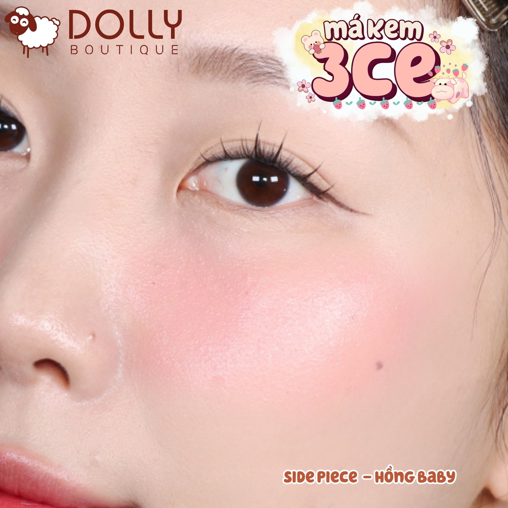 Má Hồng Dạng Kem Bền Màu Lâu Trôi 3CE Sheer Liquid Blusher Side Piece