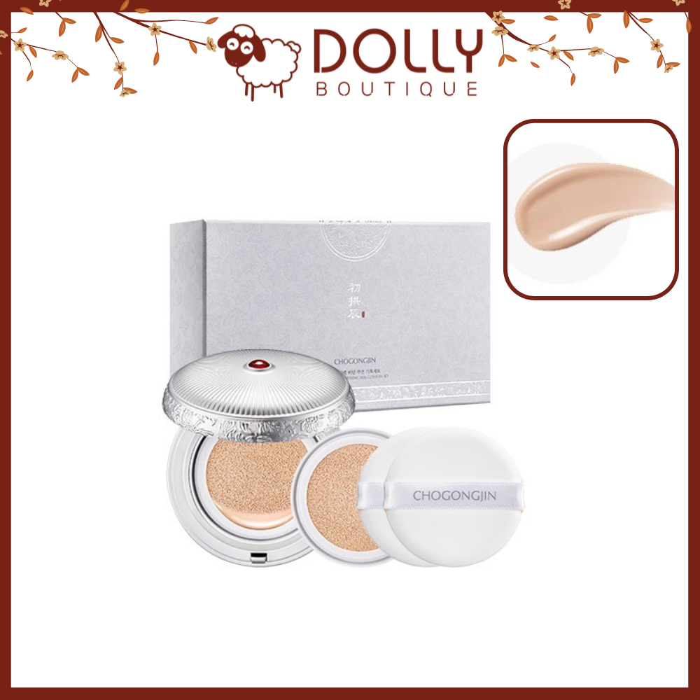 Phấn Nước Super Gongjin Sulbon Whitening Silk Cushion Special Set 15g*2 #23