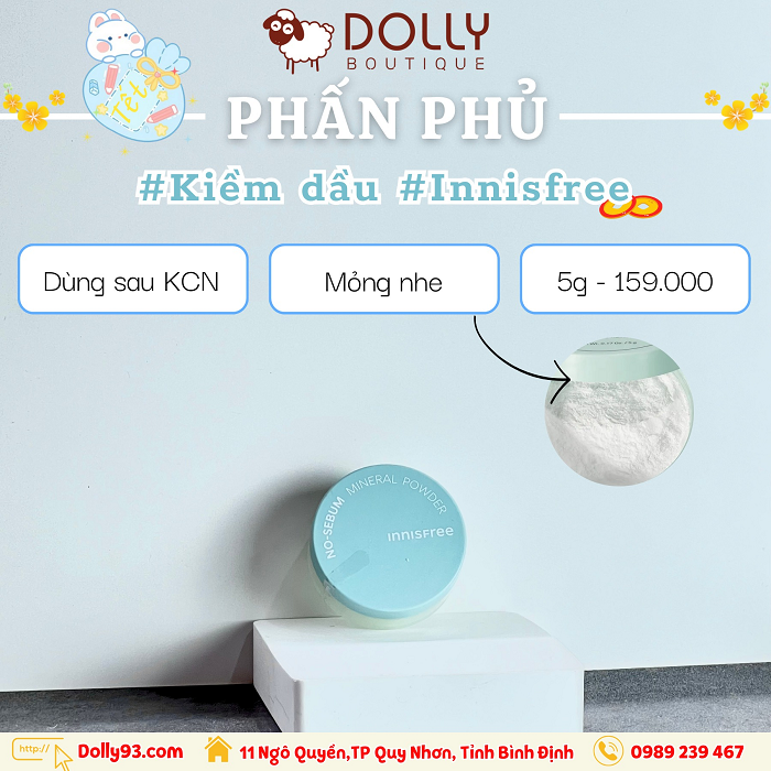 Phấn Phủ Kiềm Dầu Dạng Bột Innisfree No Sebum Mineral Powder - 5g