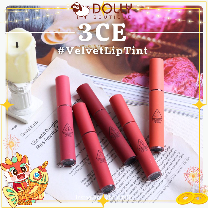 Son Kem Lì 3CE  Velvet Lip Tint #Private (Màu Đỏ Lạnh) - 4g