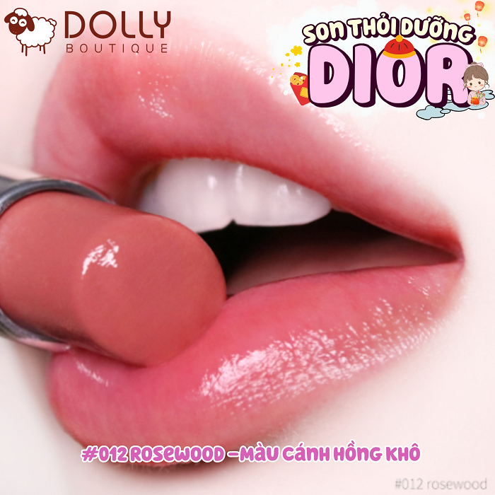 Son Dưỡng Môi Christian Dior Ladies Addict Lip Glow Reviving Lip Balm #012 Rosewood (Màu Cánh Hồng Khô)
