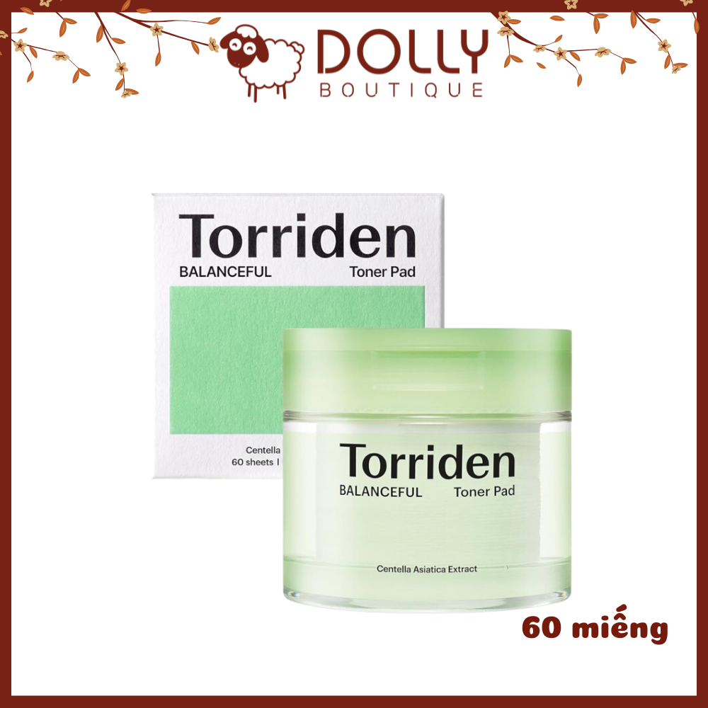 Nước Hoa Hồng Torriden Balanceful Cica Toner Pad 60 Miếng 1026 NĐ