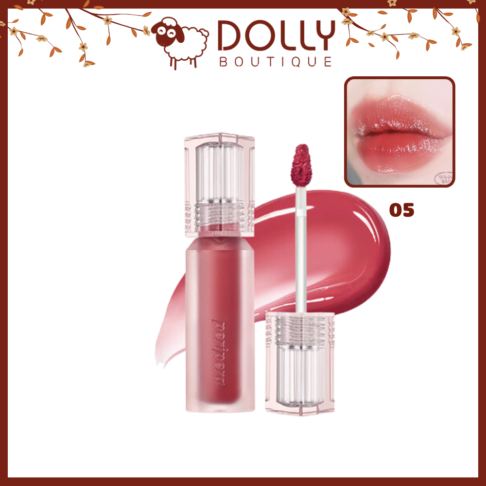 Son Tint Bóng Peripera Water Bare Tint #05 Red Update ( Cam Đào) - 3.7g