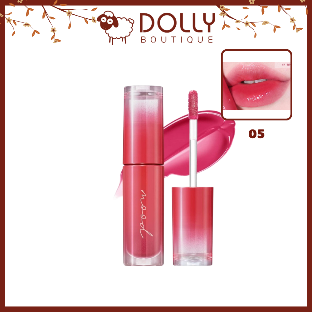 Son Tint Bóng Peripera Ink Mood Glowy Tint #05 Cherry So What ( Đỏ Cherry) - 4g