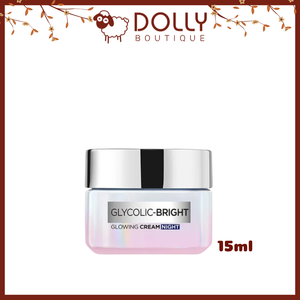 Kem Dưỡng Sáng Da Ban Đêm Loreal Paris Glycolic-Bright Glowing Cream Night - 15ml