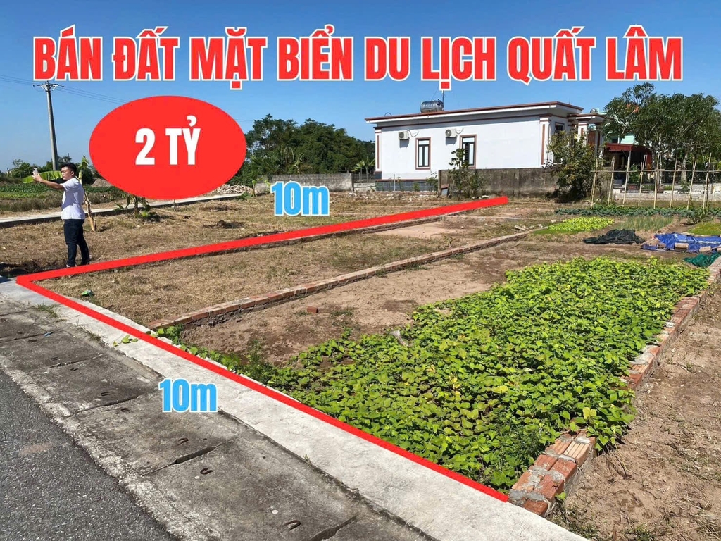 BÁN LÔ ĐÁT 110m MẶT BIỂN QUẤT LÂM GIAO PHONG GIAO THỦY NAM ĐỊNH
