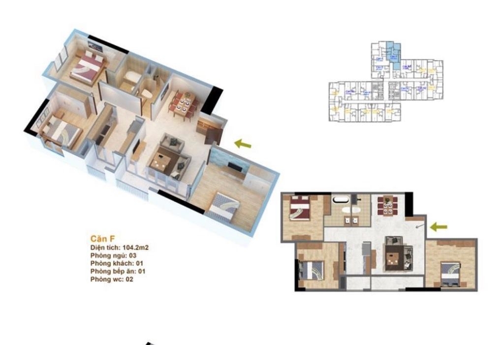 Căn hộ lô góc toà R3 KĐT Goldmark City 136 Hồ Tùng Mậu