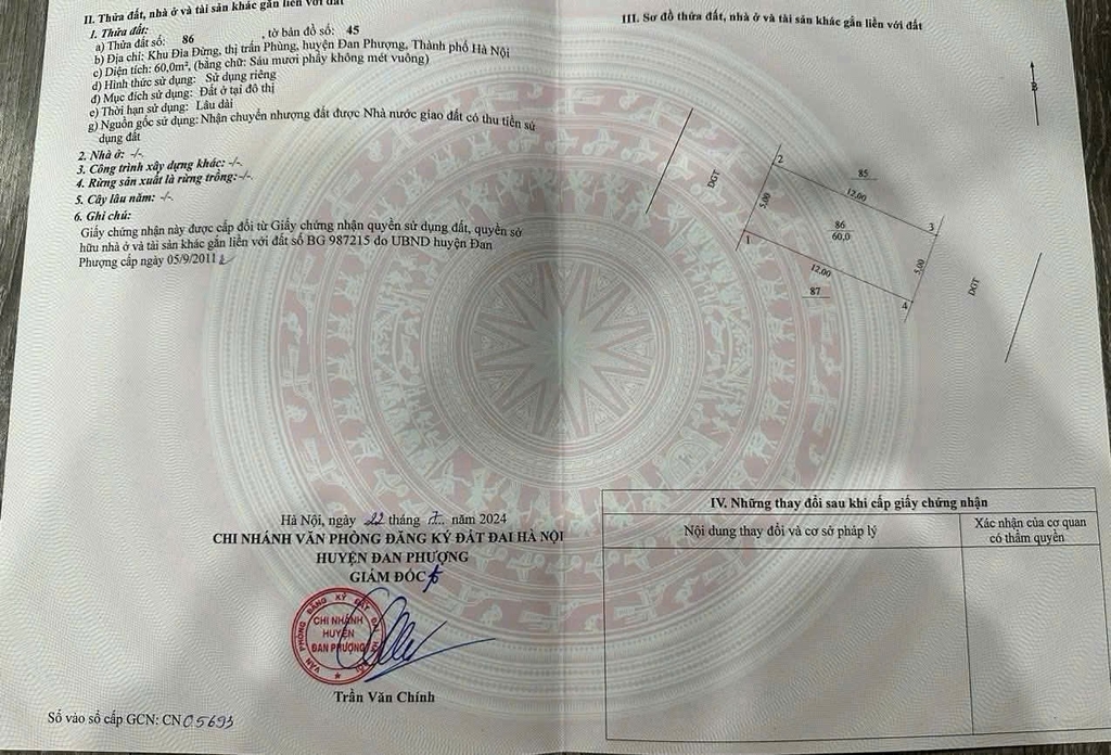 Bán Đất Trung Tâm Thị Trấn Phùng