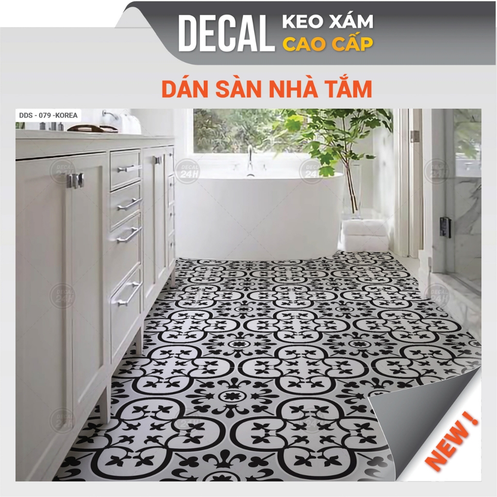 Decal dán sàn nhà tắm DDS-KOREA-079