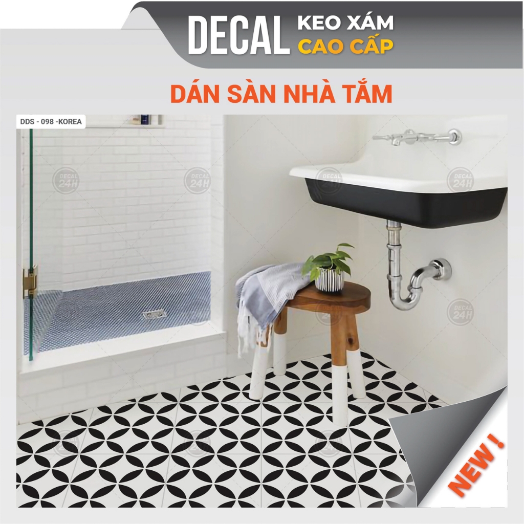 Decal dán sàn nhà tắm DDS-KOREA-098