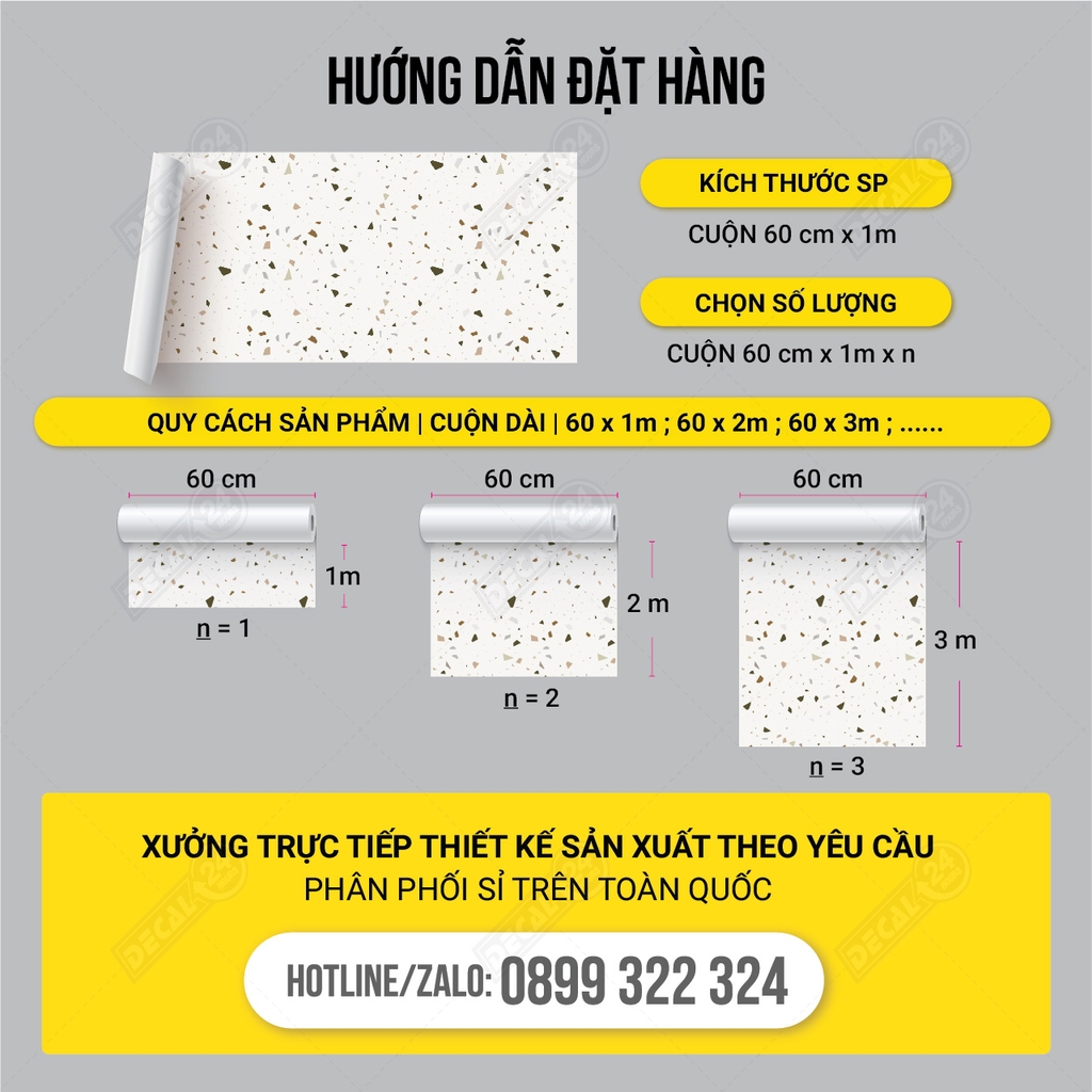 Giấy Dán Bếp Cao Cấp Decal24h Họa Tiết Đường Kẻ Vuông Hiện Đại- ( DGB-103 )