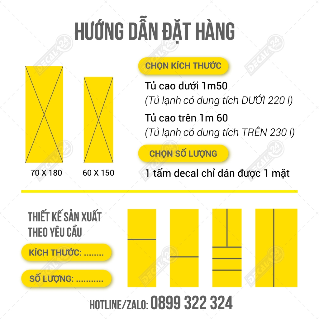 Decal Dán Tủ Lạnh Hình Đại Dương Và Những Sinh Vật Biển Decal24h
