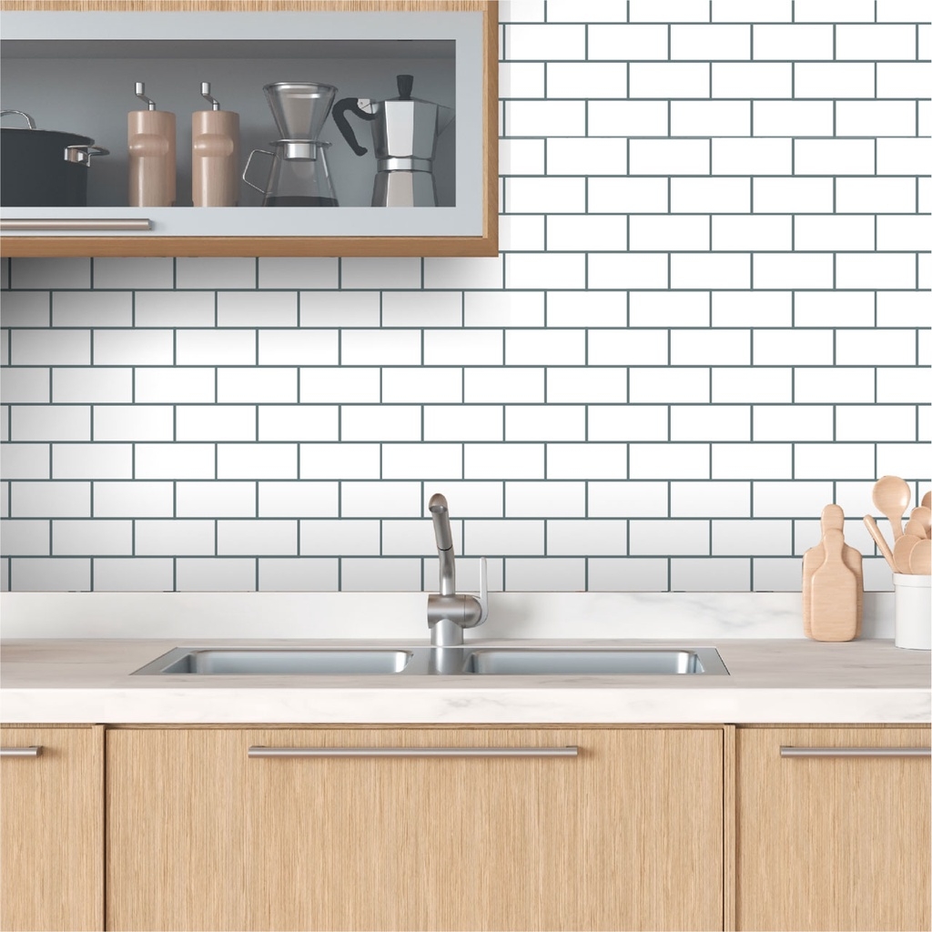 Decal dán bếp Acrylic Keo xám cao cấp DDB-104