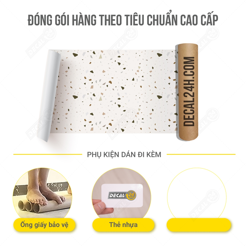 Giấy Dán Bếp Cao Cấp Decal24h Họa Tiết Đường Kẻ Vuông Hiện Đại- ( DGB-103 )