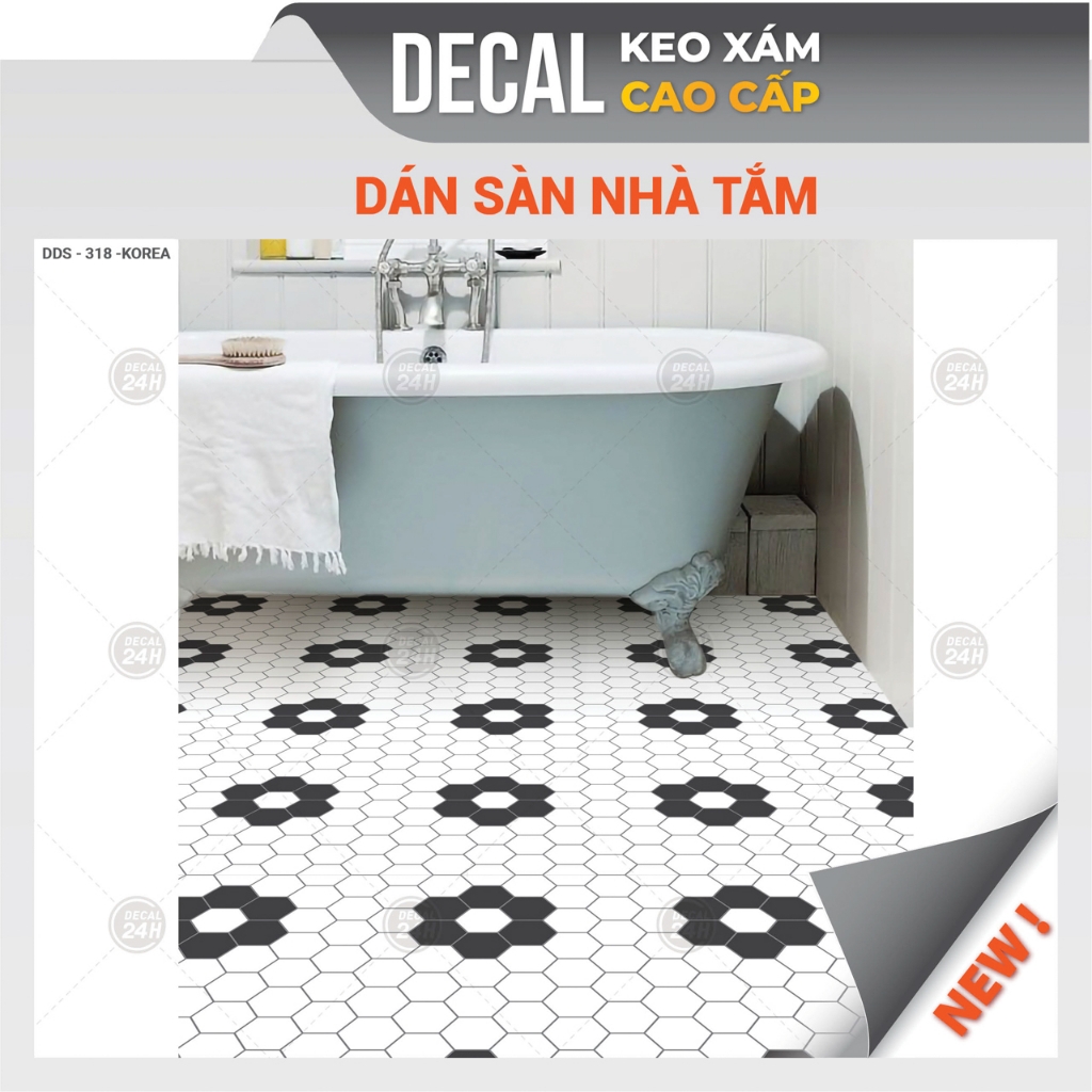 Decal dán sàn nhà tắm DDS-KOREA-318