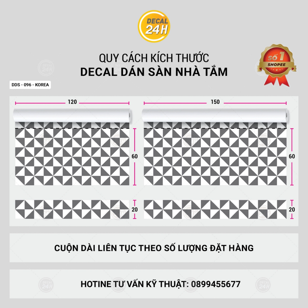 Decal dán sàn nhà tắm DDS-KOREA-096