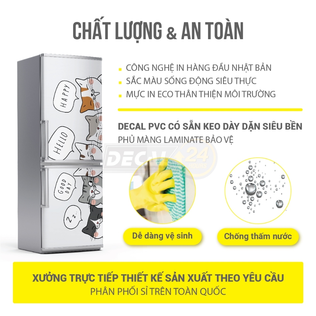 Decal dán tủ lạnh DTL-045