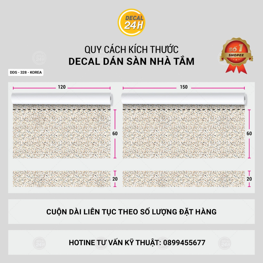 Decal dán sán nhà tắm DDS-KOREA-328