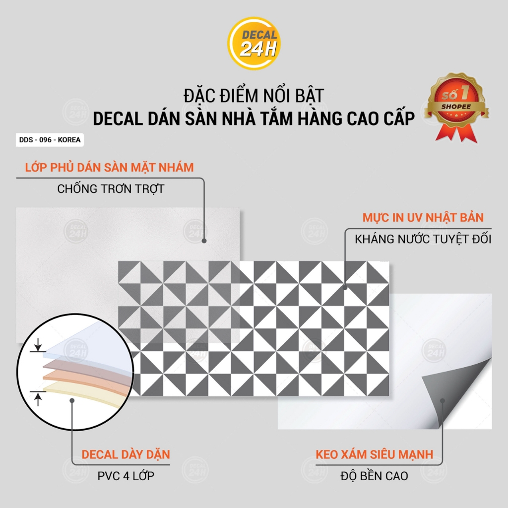 Decal dán sàn nhà tắm DDS-KOREA-096