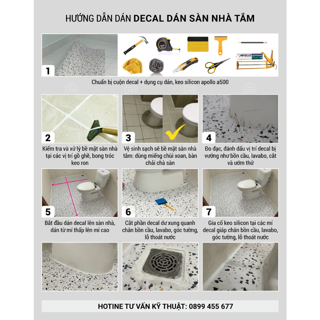 Decal dán sàn nhà tắm DDS-KOREA-096