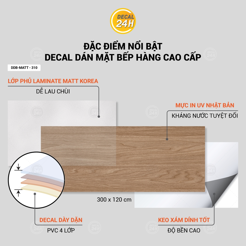 Decal dán mặt bếp DDB-MATT-310