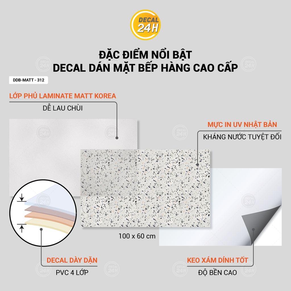 Decal dán mặt bếp DDB-MATT-312