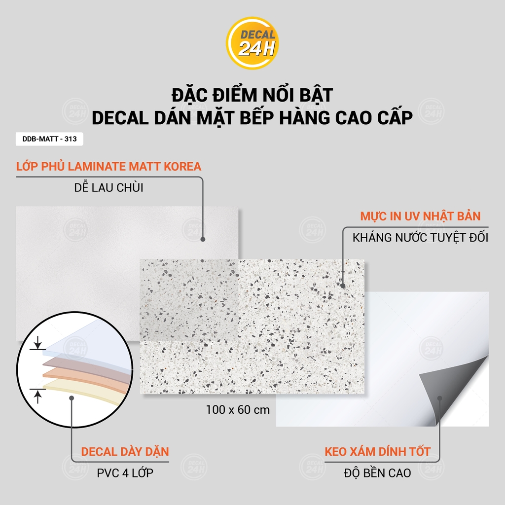 Decal dán mặt bếp DDB-MATT-313